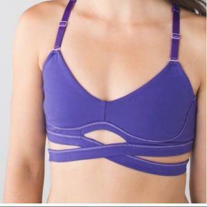 Purple lululemon wrap sports bra size small